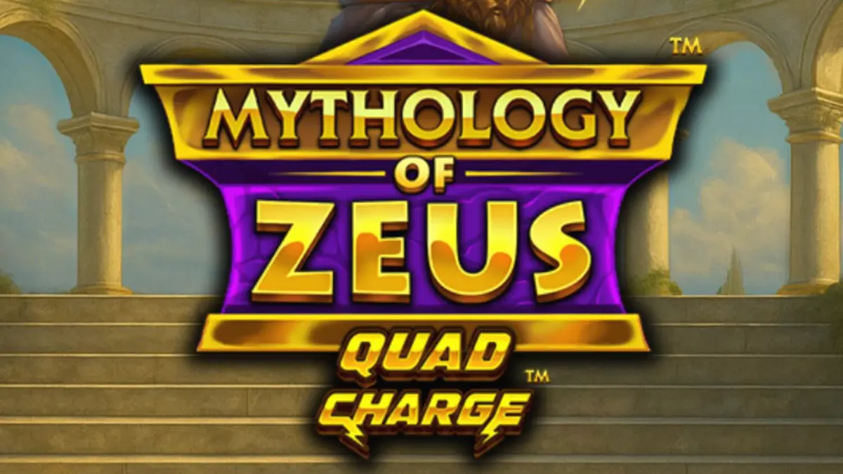 Tampilan visual slot Mythology of Zeus QUADCHARGE dengan latar belakang Gunung Olympus